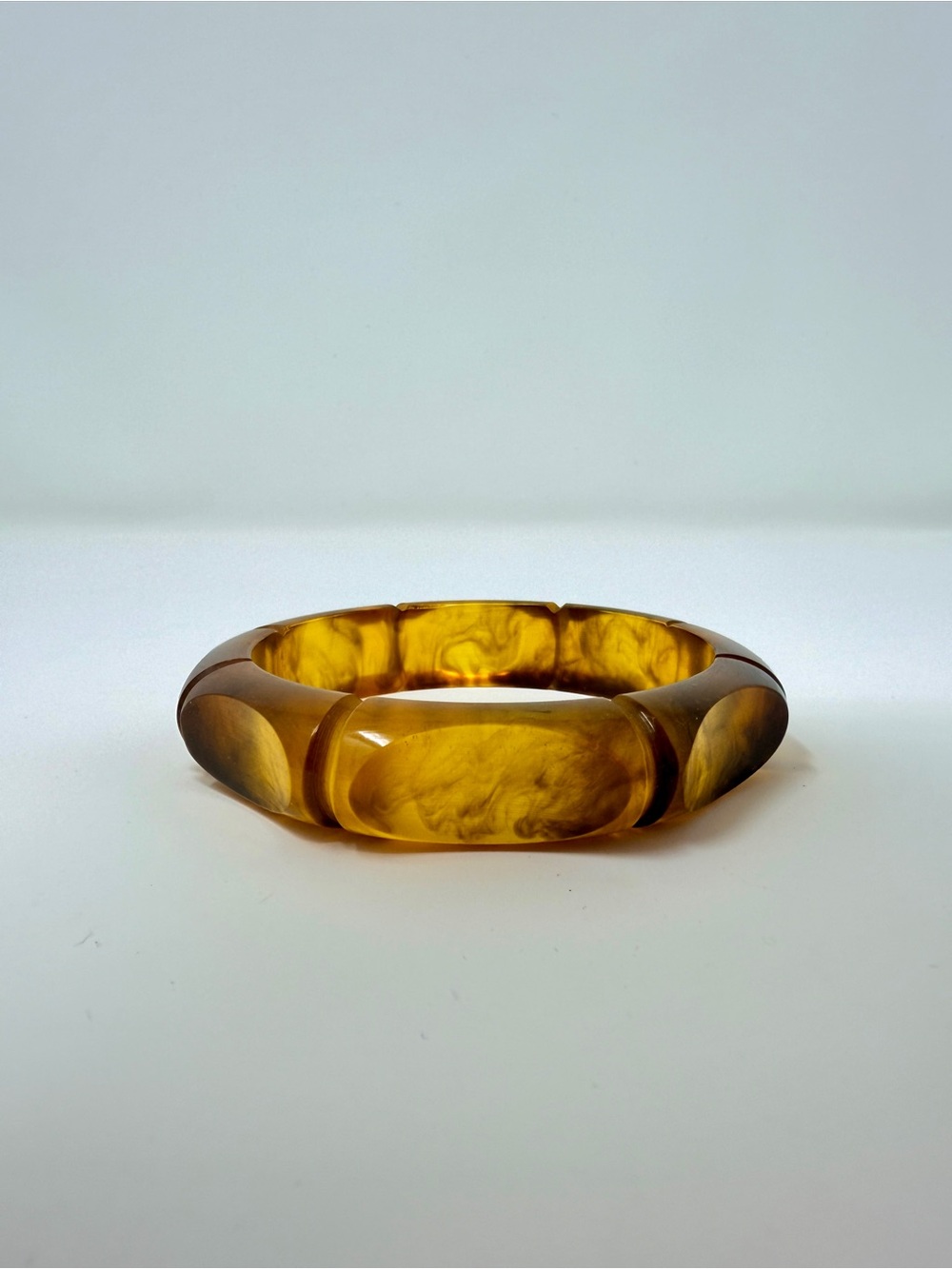 Amber Tortoiseshell Bangle Bracelet